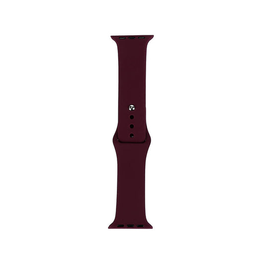 Apple Watch 38mm Band Serisi Klasik Kordon Silikon Strap Kayış Red Wine