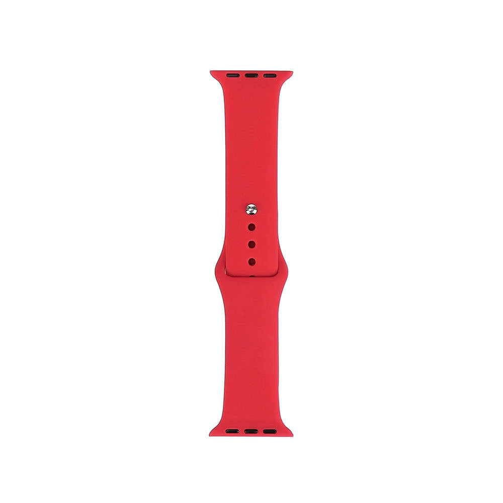 Apple Watch 38mm Band Serisi Klasik Kordon Silikon Strap Kayış Scarlet