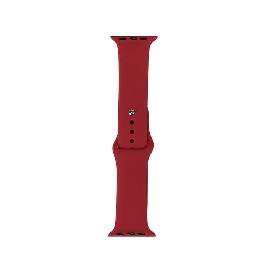 Apple Watch 40mm Band Serisi Klasik Kordon Silikon Strap Kayış Kırmızı-Rose Gold