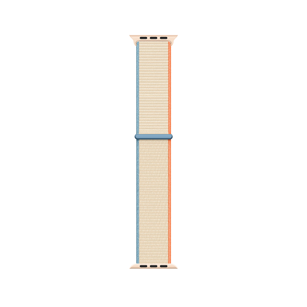 Apple Watch 7 41mm Kordon Band-03 Serisi Hasır Strap Kayış Krem