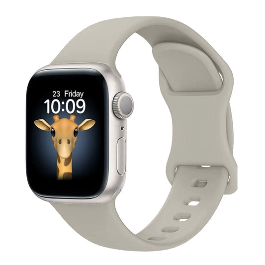 Apple Watch 7 41mm Zore KRD-131 Silikon Kordon Strap Kayış Stone