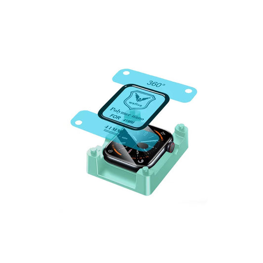 Apple Watch 7 41mm Zore Polymer Nano Ekran Koruyucu + Kolay Uygulama Aparatlı Siyah