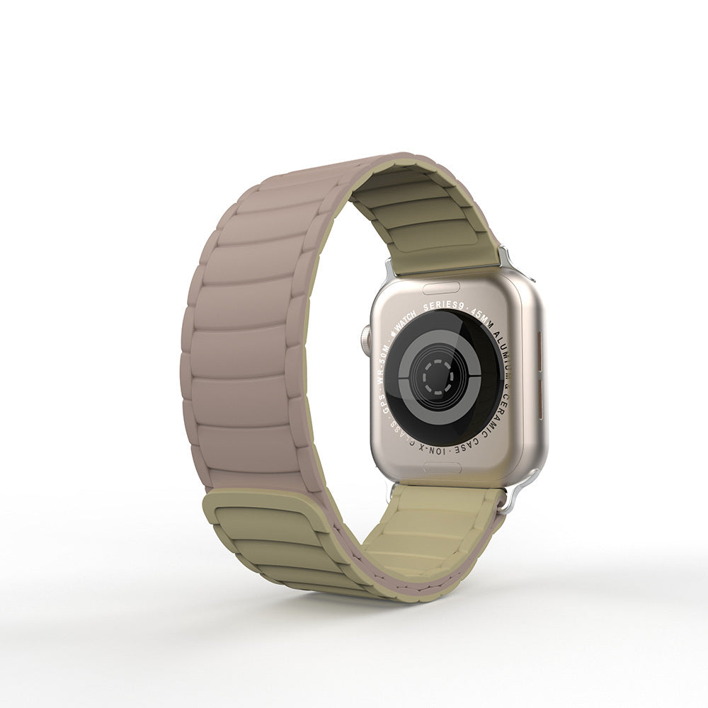 Apple Watch 7 45mm Zore KRD-122 Silikon Kordon Strap Kayış Mint Lila