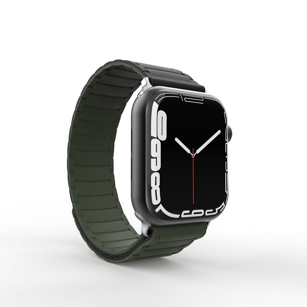 Apple Watch 7 45mm Zore KRD-122 Silikon Kordon Strap Kayış Mint Lila