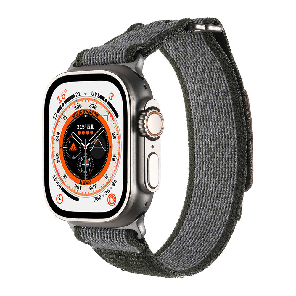 Apple Watch Ultra 49mm Hasır Kordon Zore KRD-106 Strap Kayış Beyaz
