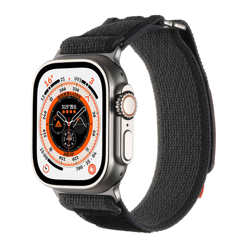 Apple Watch Ultra 49mm Hasır Kordon Zore KRD-106 Strap Kayış Beyaz