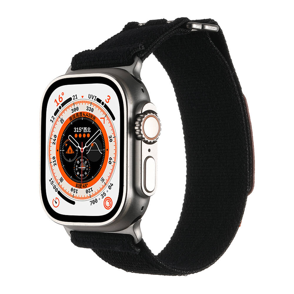 Apple Watch Ultra 49mm Hasır Kordon Zore KRD-106 Strap Kayış Beyaz