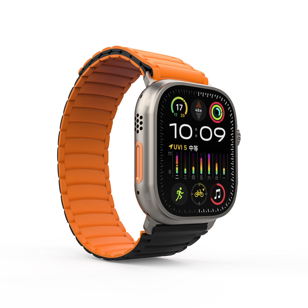 Apple Watch Ultra 49mm Zore KRD-122 Silikon Kordon Strap Kayış Mint Lila