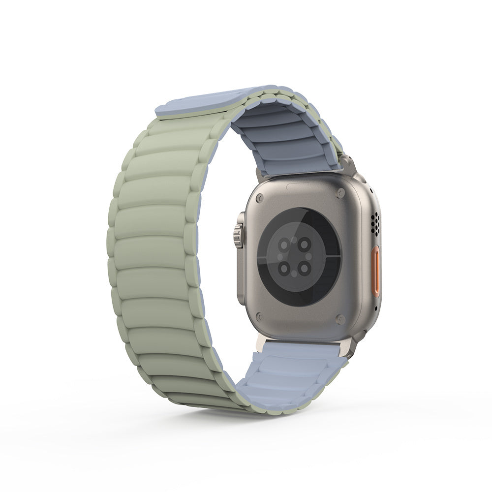 Apple Watch Ultra 49mm Zore KRD-122 Silikon Kordon Strap Kayış Mint Lila
