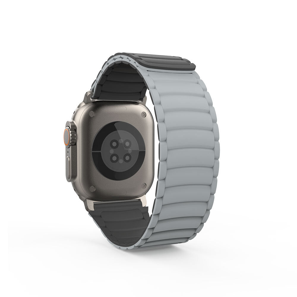 Apple Watch Ultra 49mm Zore KRD-122 Silikon Kordon Strap Kayış Siyah-Turuncu