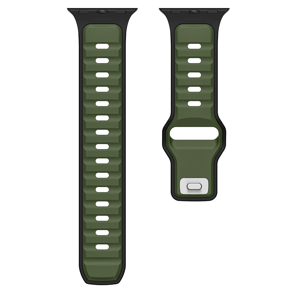 Apple Watch Ultra 49mm Zore KRD-135 Silikon Kordon Strap Kayış Midnight Blue-Siyah