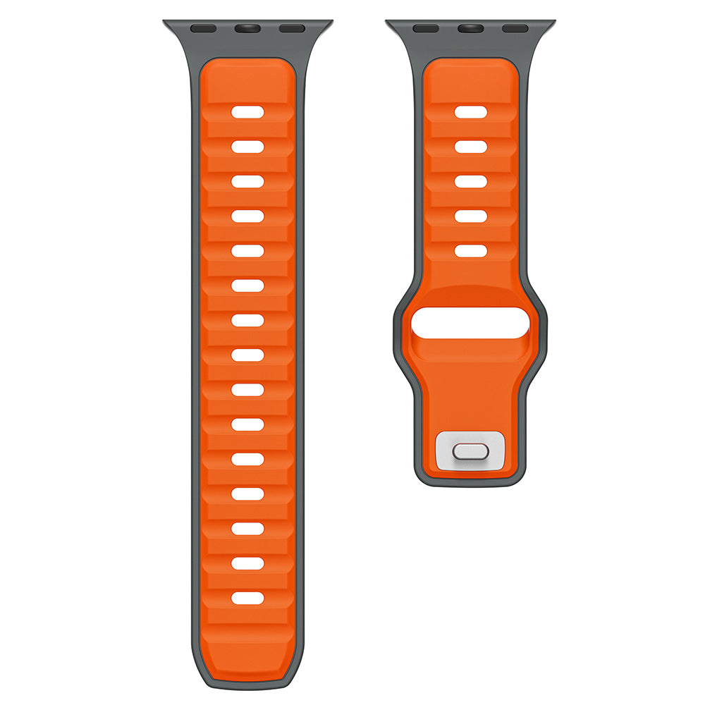 Apple Watch Ultra 49mm Zore KRD-135 Silikon Kordon Strap Kayış Açık Mavi-Gri