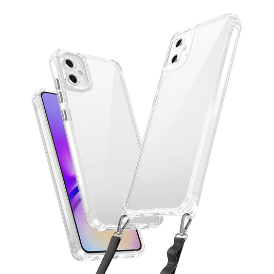 Galaxy A06 Kılıf Airbagli Takılabilir Askı Aparatlı Zore Snap Silikon Kapak Şeffaf