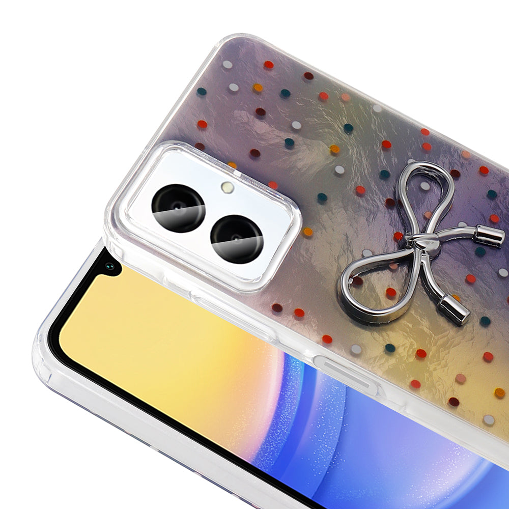 Galaxy A06 Kılıf Kamera Korumalı Figürlü Zore Ponti Silikon Kapak Açık Mavi