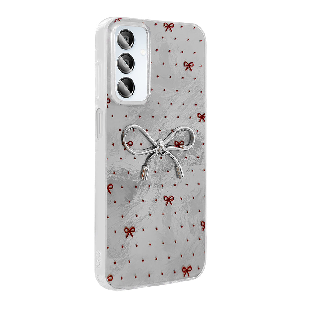 Galaxy A15 Kılıf Kamera Korumalı Figürlü Zore Ponti Silikon Kapak Lila