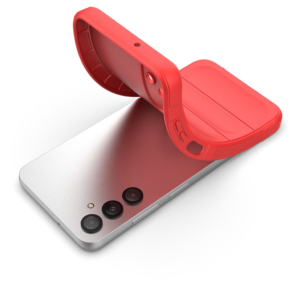 Galaxy A16 Kılıf Esnek TPU Oyuklu Arka Yüzey Tasarımlı Zore Etnik Silikon Kapak Lacivert