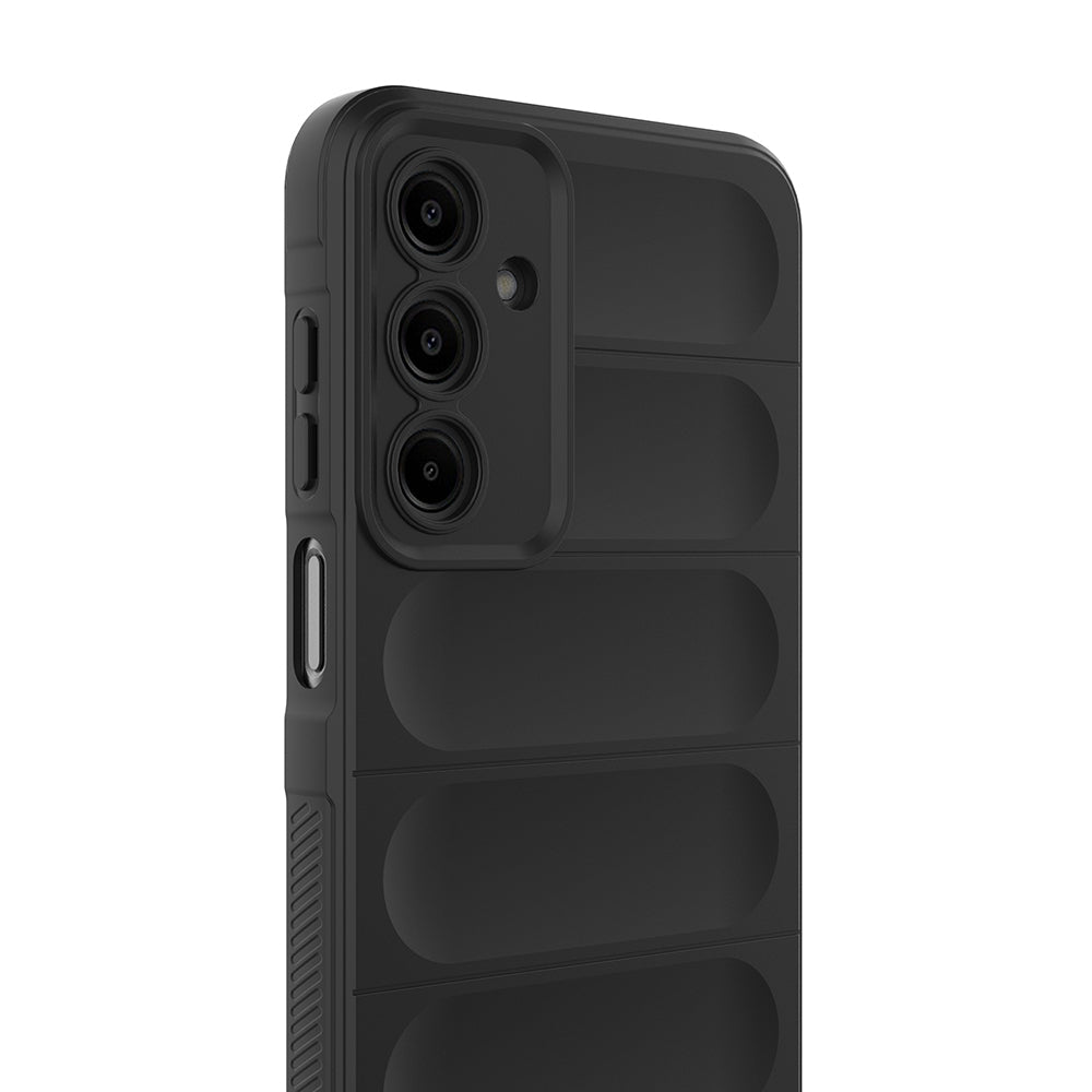 Galaxy A17 Kılıf Esnek TPU Oyuklu Arka Yüzey Tasarımlı Zore Etnik Silikon Kapak Koyu Yeşil