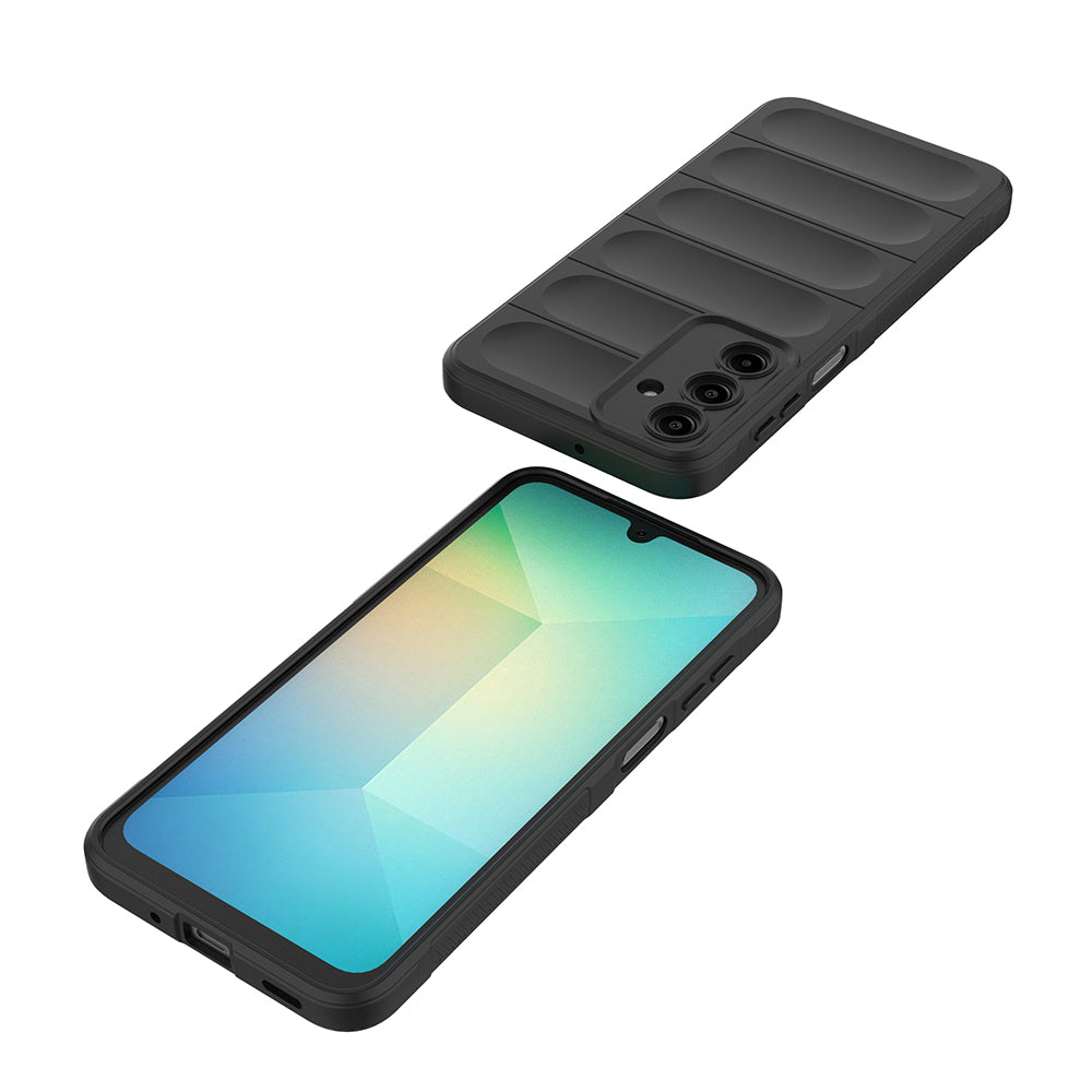 Galaxy A17 Kılıf Esnek TPU Oyuklu Arka Yüzey Tasarımlı Zore Etnik Silikon Kapak Lacivert