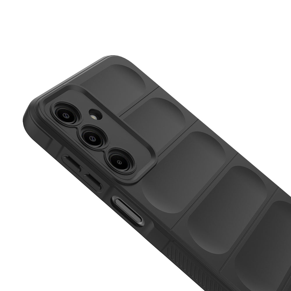 Galaxy A17 Kılıf Esnek TPU Oyuklu Arka Yüzey Tasarımlı Zore Etnik Silikon Kapak Koyu Yeşil