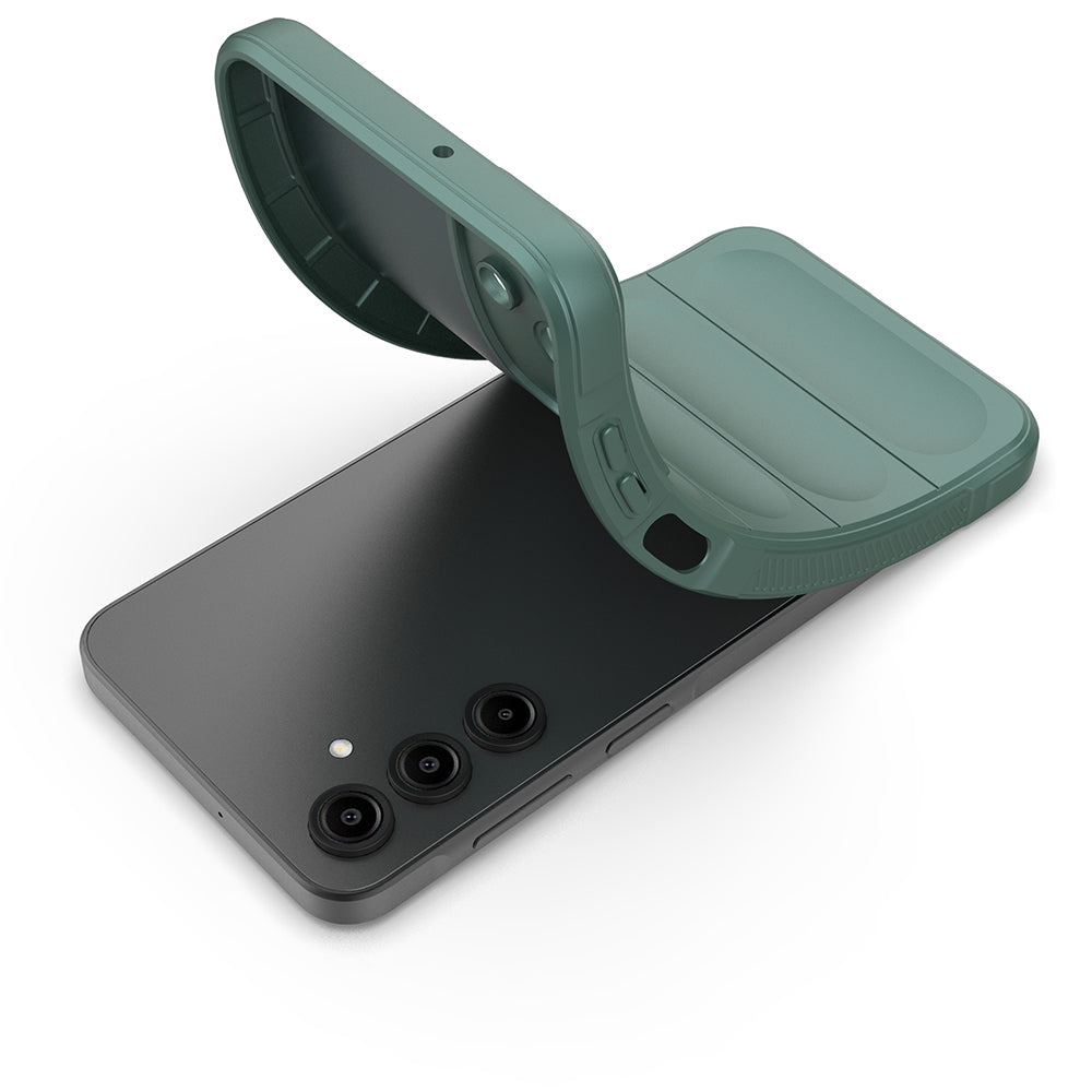 Galaxy A17 Kılıf Esnek TPU Oyuklu Arka Yüzey Tasarımlı Zore Etnik Silikon Kapak Siyah