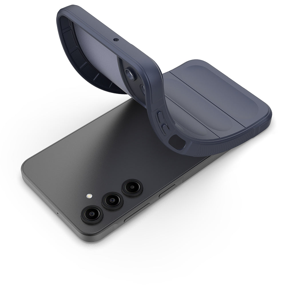 Galaxy A17 Kılıf Esnek TPU Oyuklu Arka Yüzey Tasarımlı Zore Etnik Silikon Kapak Siyah