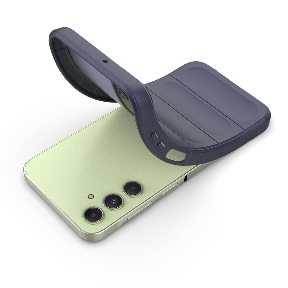 Galaxy A25 Kılıf Esnek TPU Oyuklu Arka Yüzey Tasarımlı Zore Etnik Silikon Kapak Koyu Yeşil