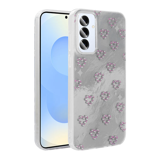 Galaxy A25 Kılıf Kamera Korumalı Figürlü Zore Ponti Silikon Kapak Beyaz