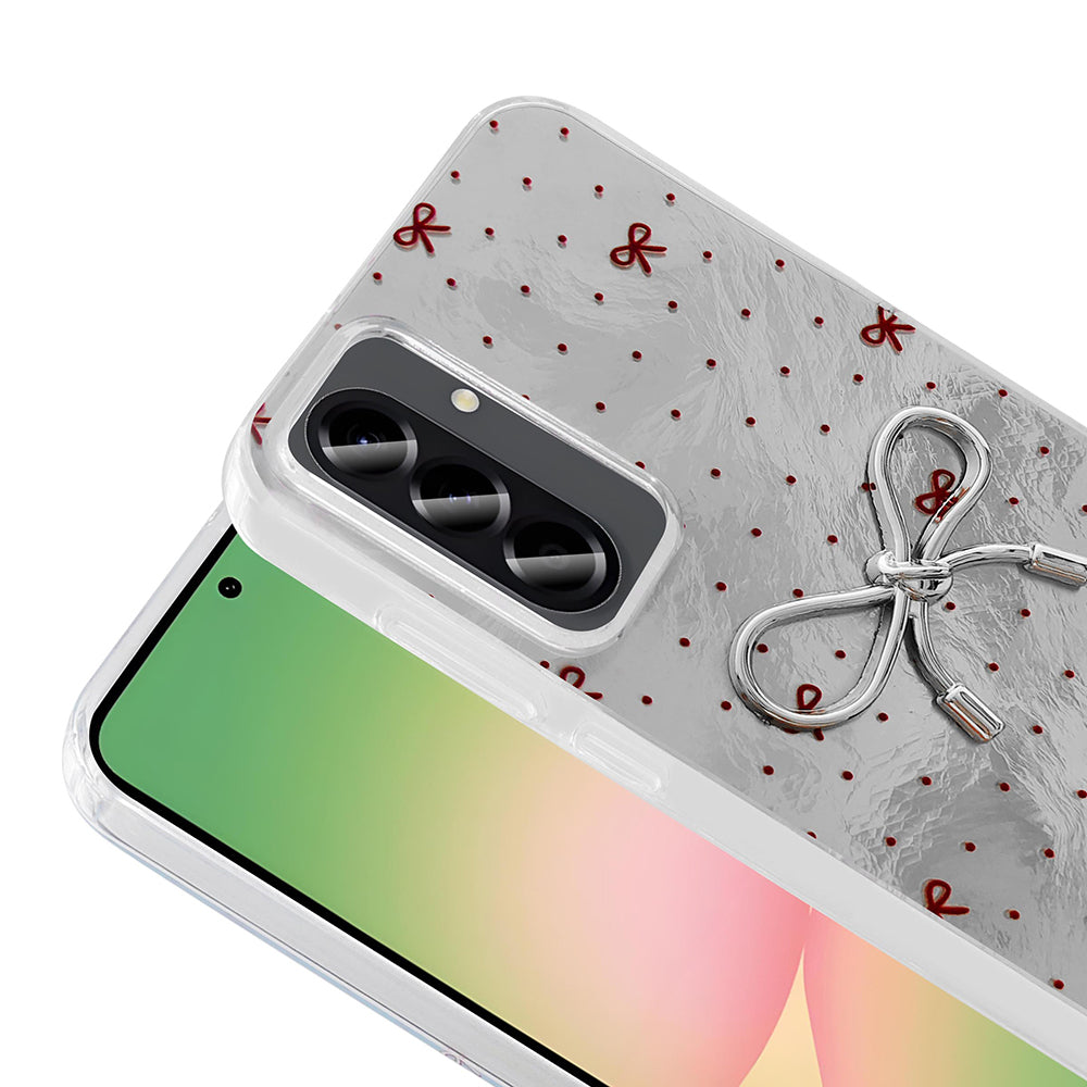 Galaxy A36 Kılıf Kamera Korumalı Figürlü Zore Ponti Silikon Kapak Açık Pembe