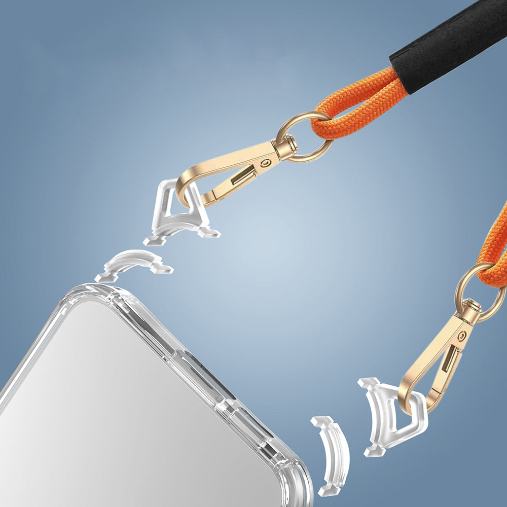 Galaxy A55 Kılıf Airbagli Takılabilir Askı Aparatlı Zore Snap Silikon Kapak Şeffaf