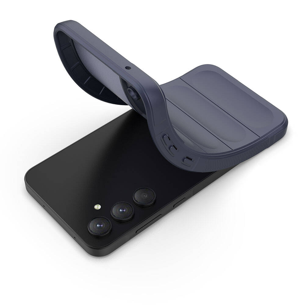 Galaxy A55 Kılıf Esnek TPU Oyuklu Arka Yüzey Tasarımlı Zore Etnik Silikon Kapak Siyah