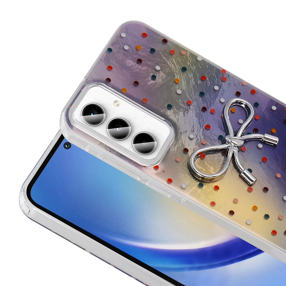 Galaxy A55 Kılıf Kamera Korumalı Figürlü Zore Ponti Silikon Kapak Lila