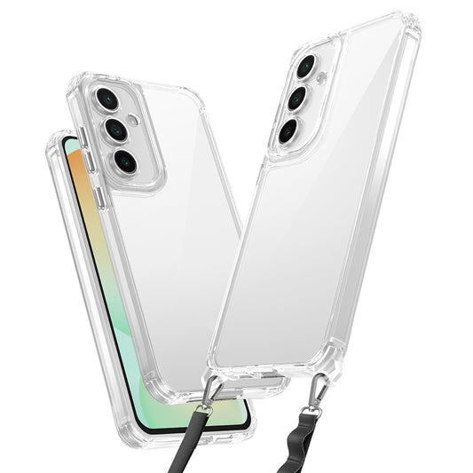 Galaxy A56 Kılıf Airbagli Takılabilir Askı Aparatlı Zore Snap Silikon Kapak Şeffaf