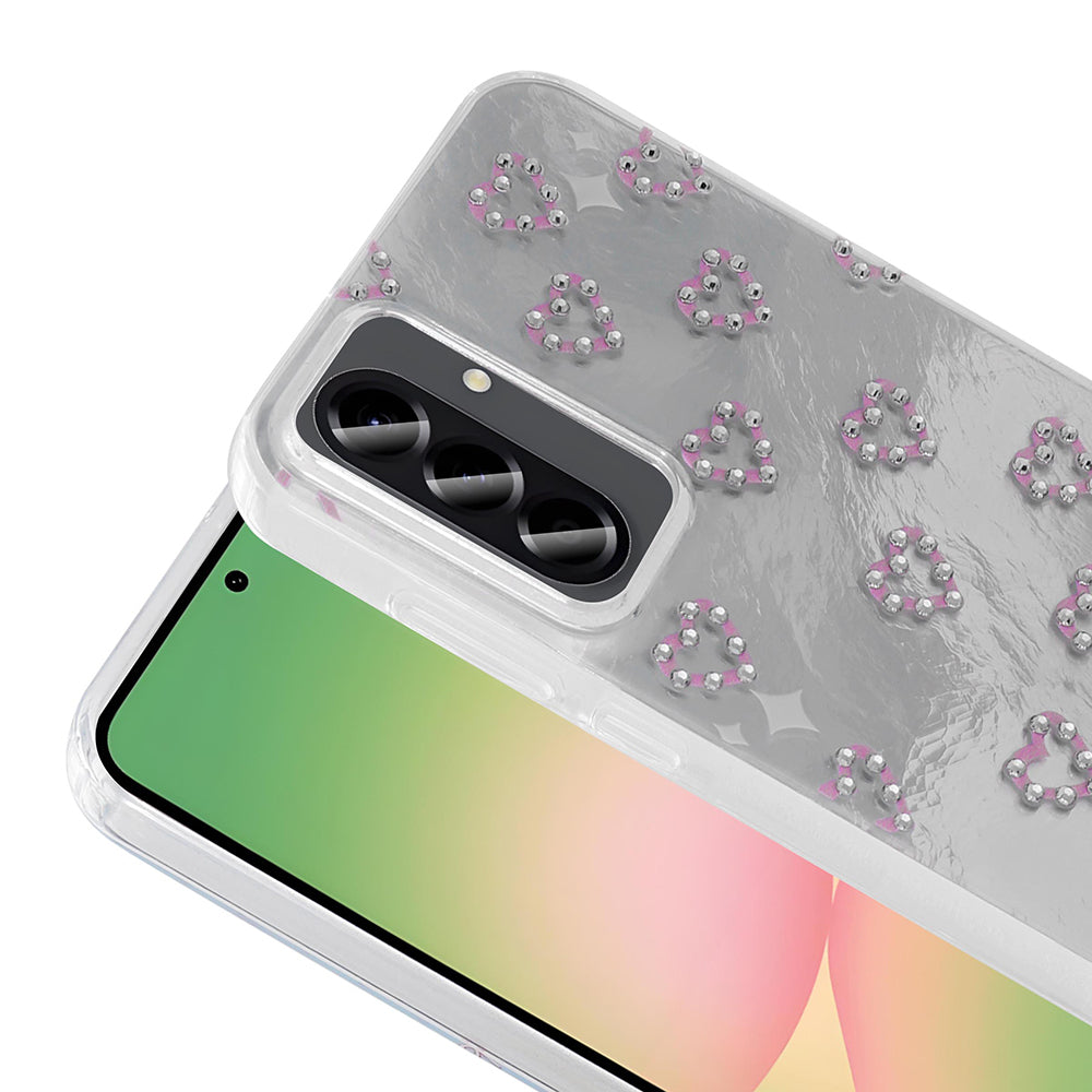 Galaxy A56 Kılıf Kamera Korumalı Figürlü Zore Ponti Silikon Kapak Açık Pembe