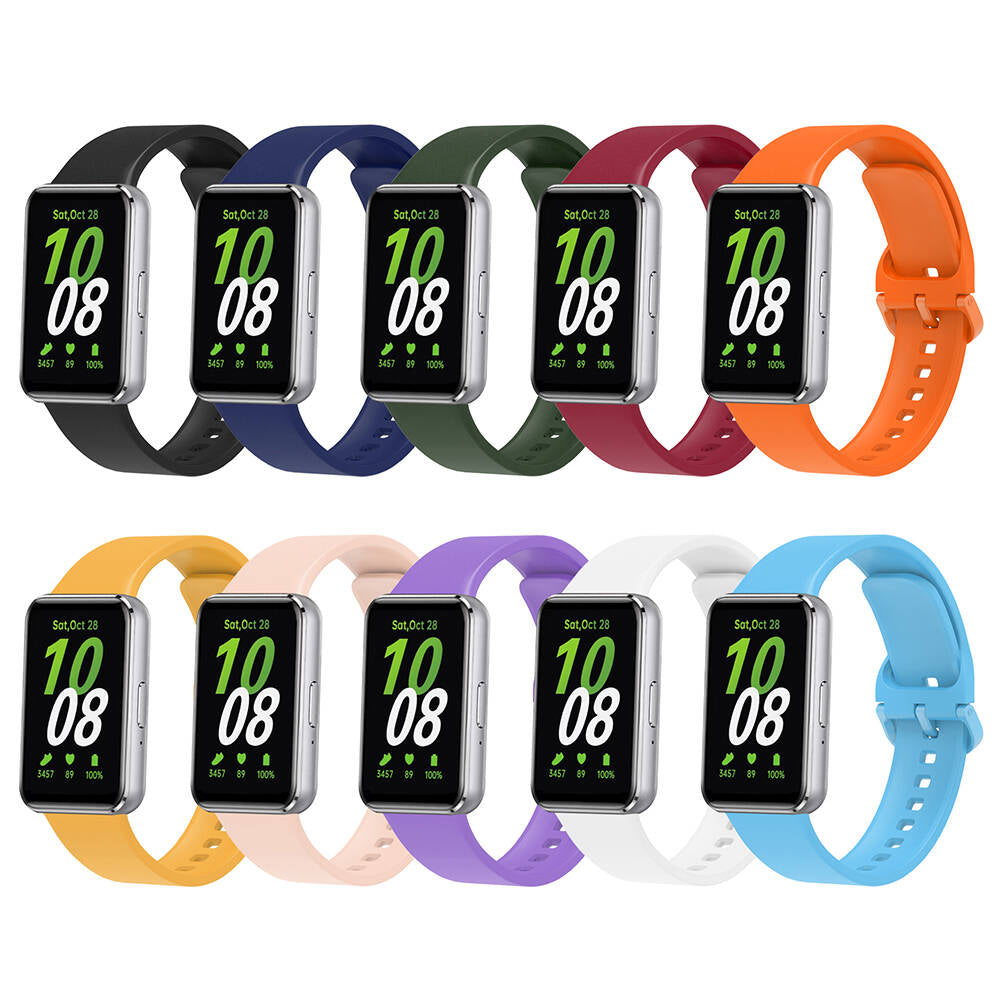 Galaxy Fit 3 Silikon Kordon Zore KRD-110 Strap Kayış Kırmızı
