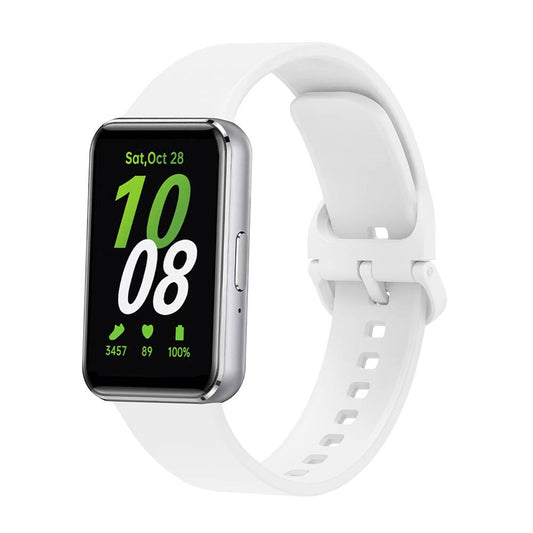 Galaxy Fit 3 Silikon Kordon Zore KRD-110 Strap Kayış Beyaz