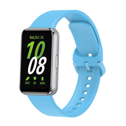 Galaxy Fit 3 Silikon Kordon Zore KRD-110 Strap Kayış Mavi