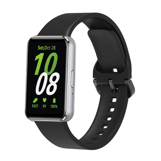 Galaxy Fit 3 Silikon Kordon Zore KRD-110 Strap Kayış Siyah