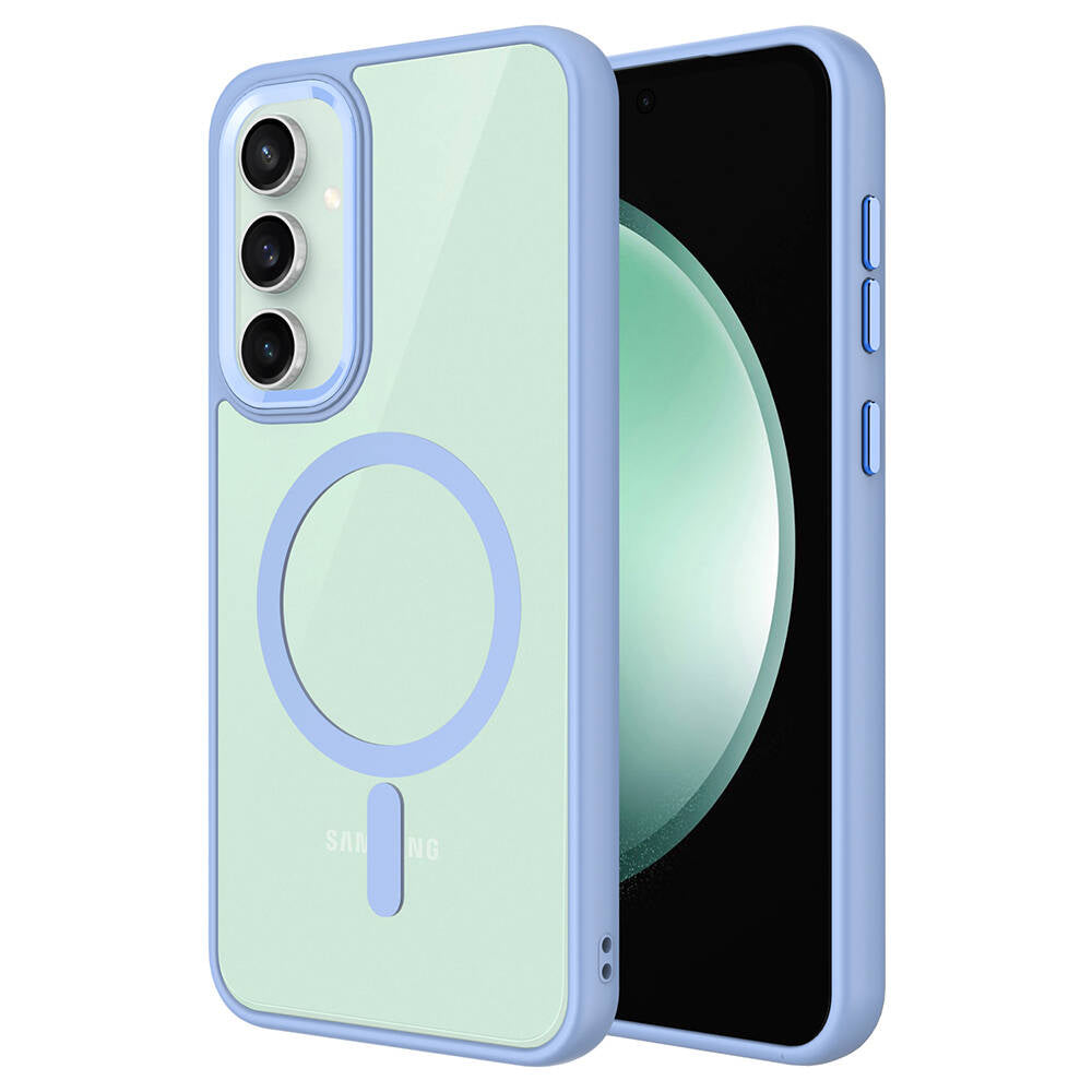 Galaxy S23 FE Kılıf Wireless Şarj Özellikli Zore Krom M-safe Silikon Kapak Koyu Yeşil