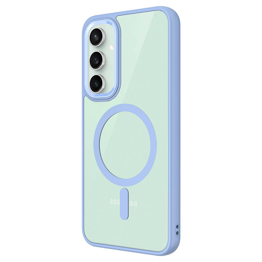 Galaxy S23 FE Kılıf Wireless Şarj Özellikli Zore Krom M-safe Silikon Kapak Koyu Yeşil