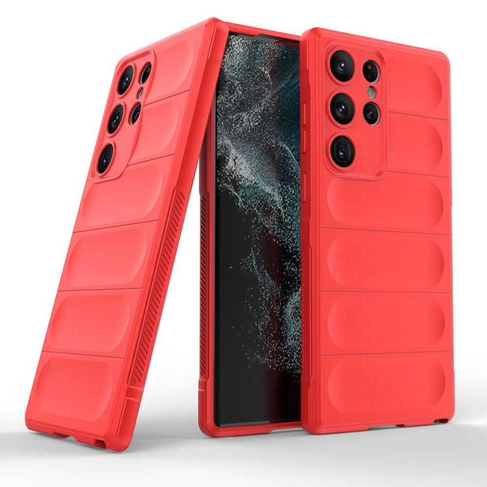 Galaxy S23 Ultra Kılıf Esnek TPU Oyuklu Arka Yüzey Tasarımlı Zore Etnik Silikon Kapak Lacivert