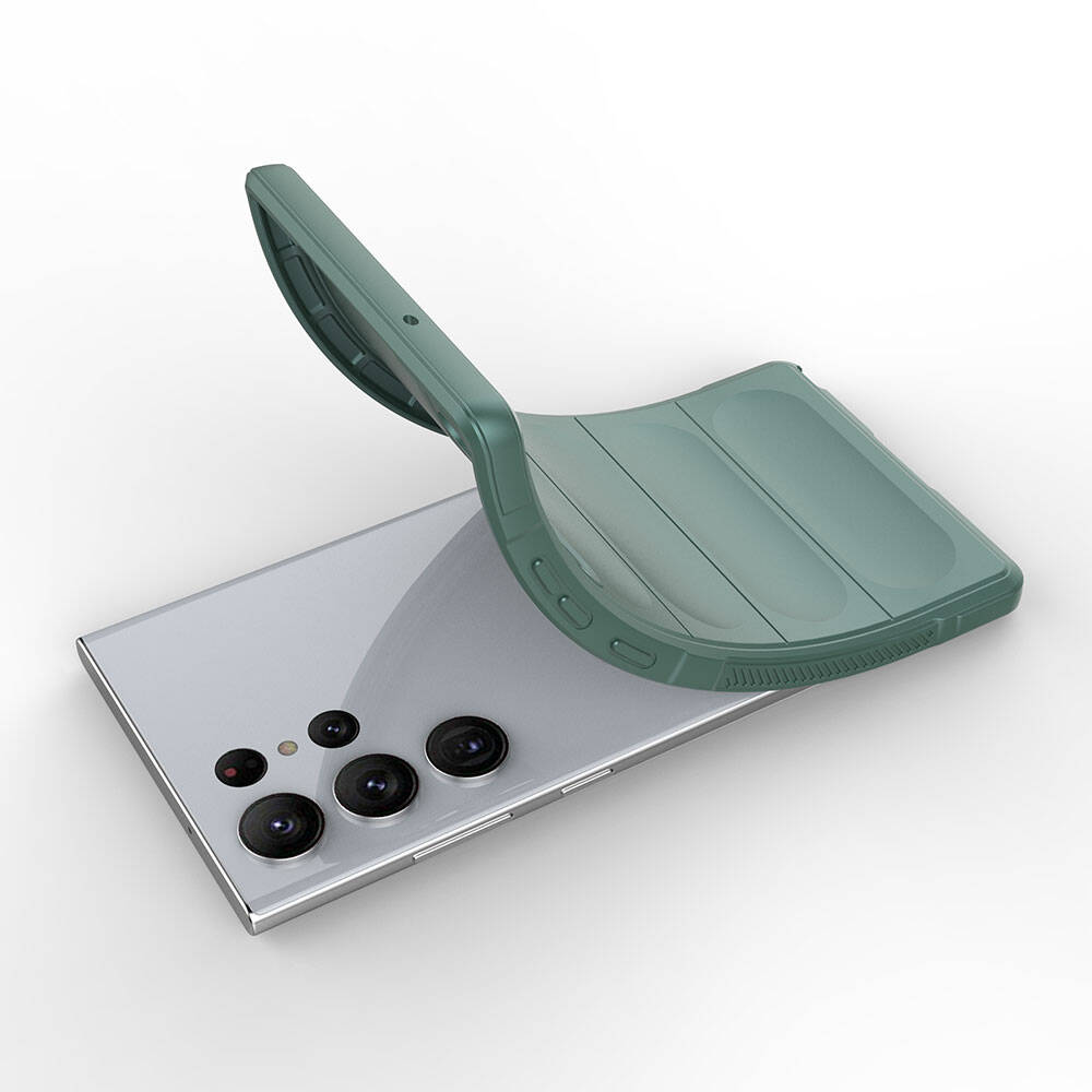 Galaxy S23 Ultra Kılıf Esnek TPU Oyuklu Arka Yüzey Tasarımlı Zore Etnik Silikon Kapak Siyah