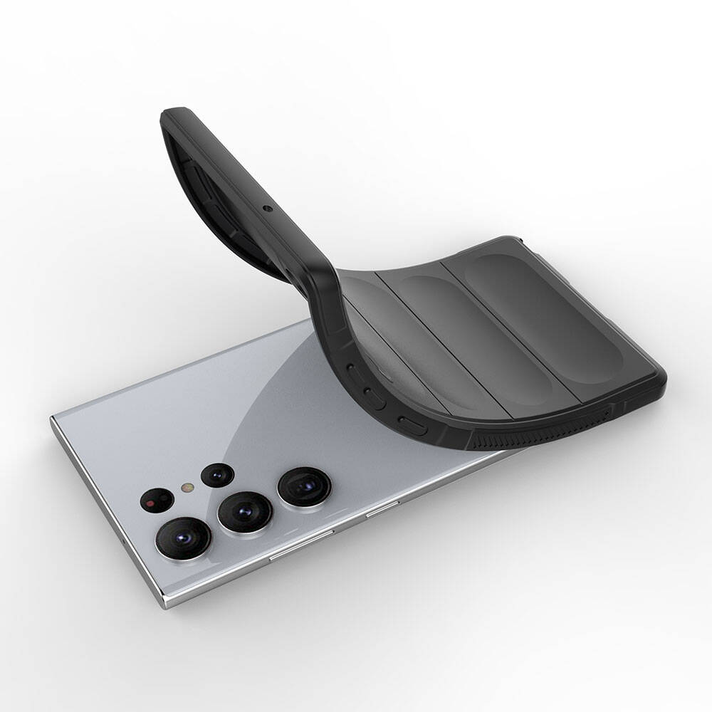 Galaxy S23 Ultra Kılıf Esnek TPU Oyuklu Arka Yüzey Tasarımlı Zore Etnik Silikon Kapak Lacivert