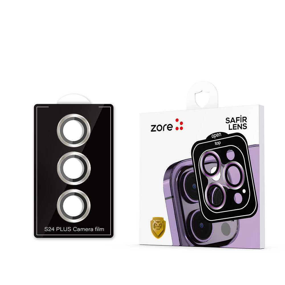Galaxy S24 Plus Zore Kamera Lens Koruyucu Cam Filmi Mor