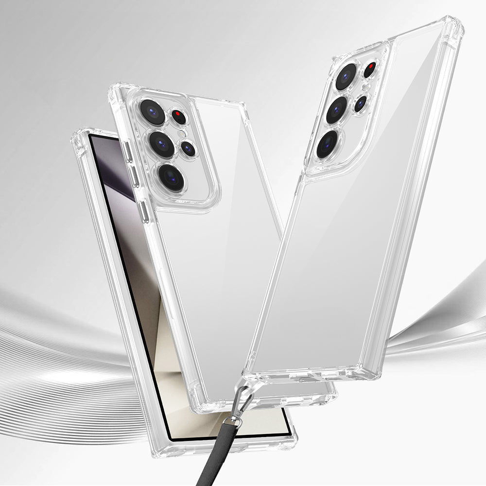 Galaxy S24 Ultra Kılıf Airbagli Takılabilir Askı Aparatlı Zore Snap Silikon Kapak Şeffaf