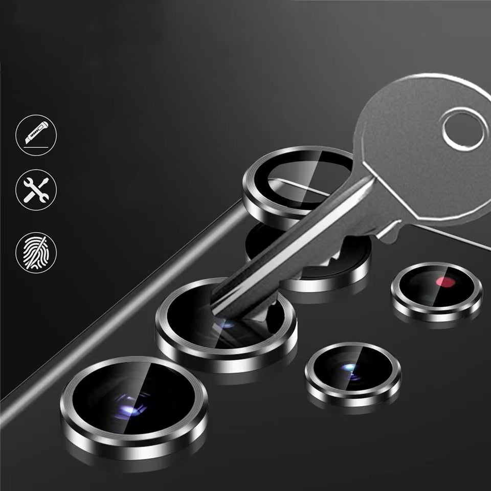 Galaxy S24 Ultra Zore Kamera Lens Koruyucu Cam Filmi Gümüş