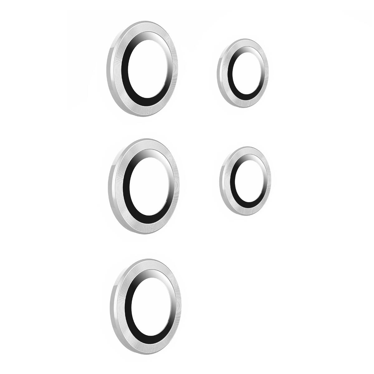 Galaxy S24 Ultra Zore Kamera Lens Koruyucu Cam Filmi Gümüş