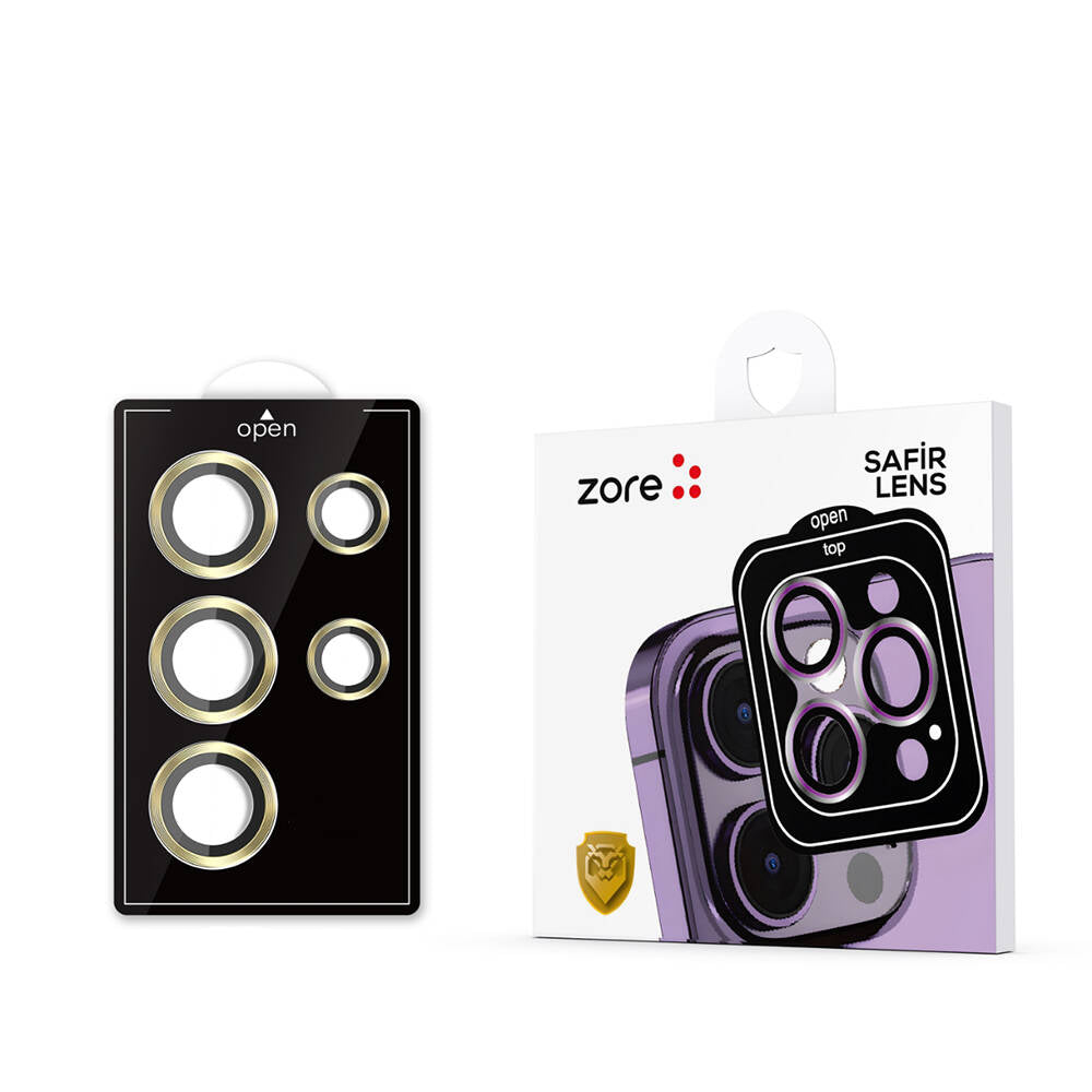 Galaxy S24 Ultra Zore Kamera Lens Koruyucu Cam Filmi Derin Mor