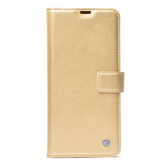 Galaxy S25 Ultra Kılıf Zore Kar Deluxe Kapaklı Kılıf Gold