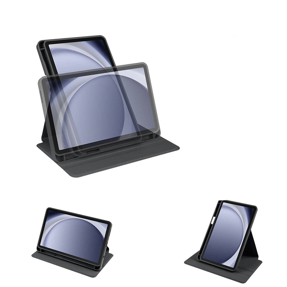 Galaxy Tab A9 Kılıf Zore Termik Kalem Bölmeli Dönebilen Standlı Kılıf Açık Yeşil