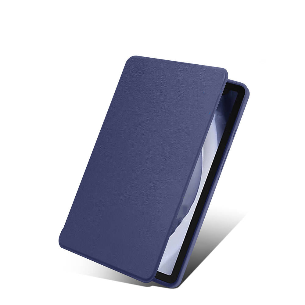 Galaxy Tab A9 Kılıf Zore Termik Kalem Bölmeli Dönebilen Standlı Kılıf Lavendery Gray